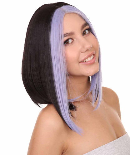 Black and Purple E-Girl Gamer Wig