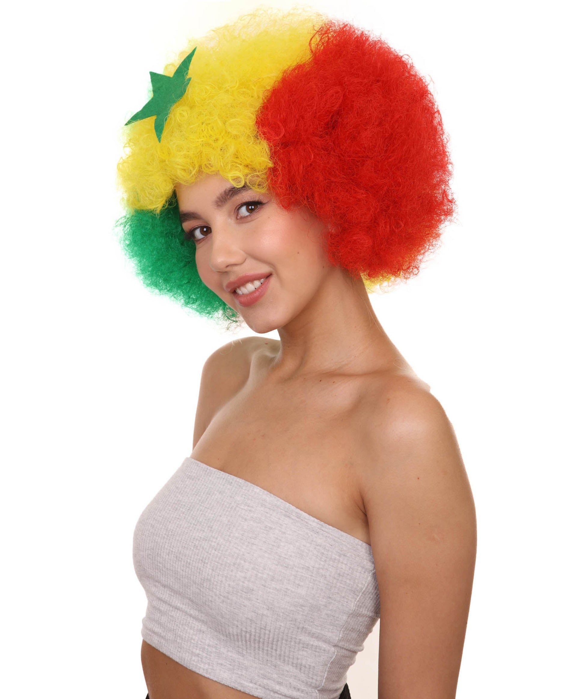 best senegal flag sport afro wig