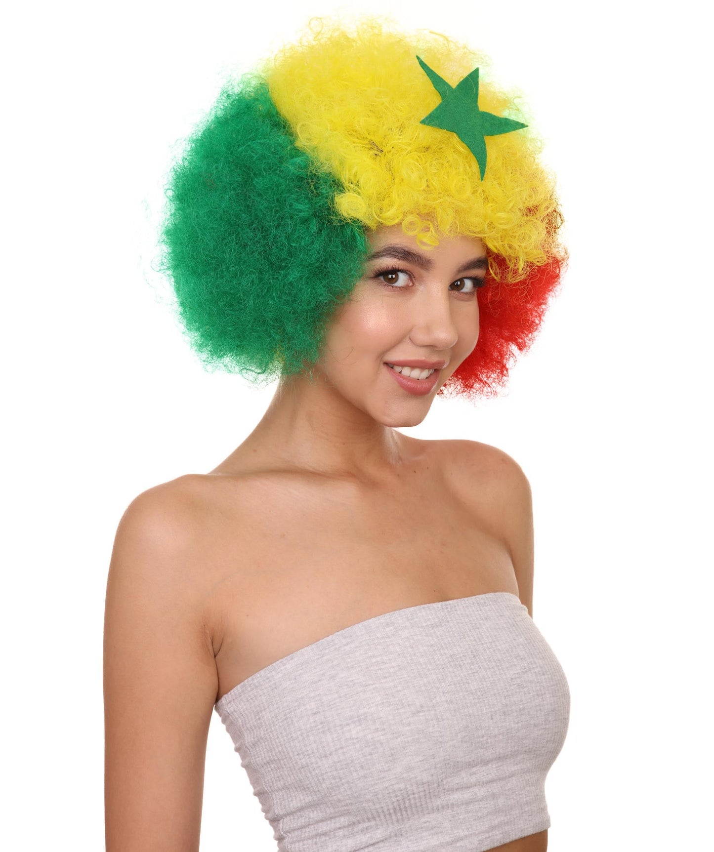 best senegal flag sport afro wig