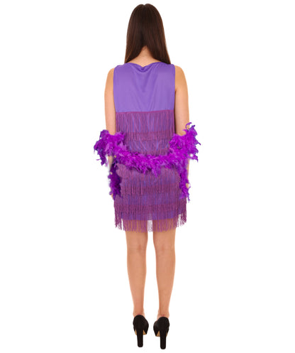 Women's 20'S Fringe  Flapper Costume | Purple Fancy Costume