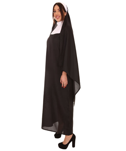 Women's Traditional Nun Religious Costume | Black Fancy Costume