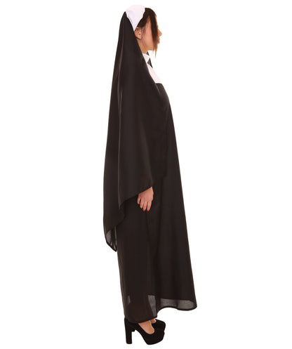 Women's Traditional Nun Religious Costume | Black Fancy Costume