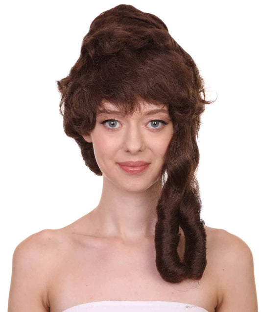 Womens Colonial Lady's 18th Century Brown Historical Cosplay Wig