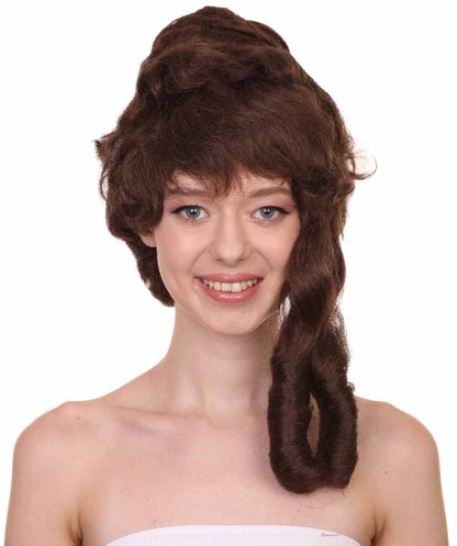 Womens Colonial Lady's 18th Century Brown Historical Cosplay Wig