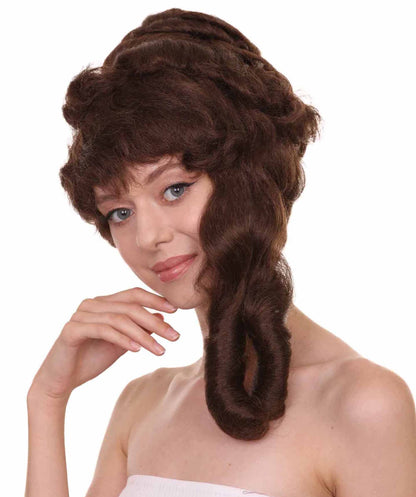 Womens Colonial Lady's 18th Century Brown Historical Cosplay Wig