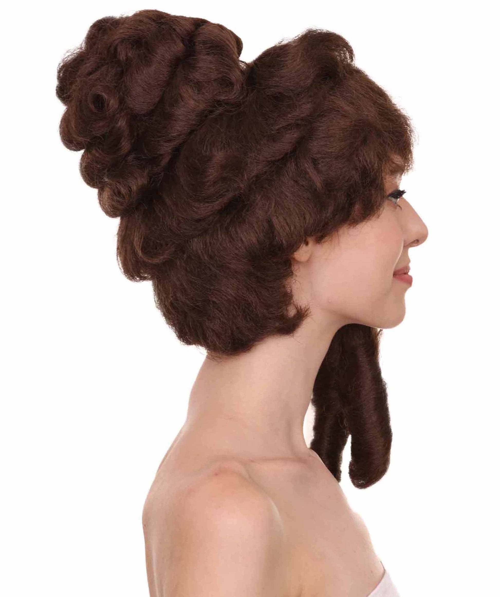 Womens Colonial Lady's 18th Century Brown Historical Cosplay Wig