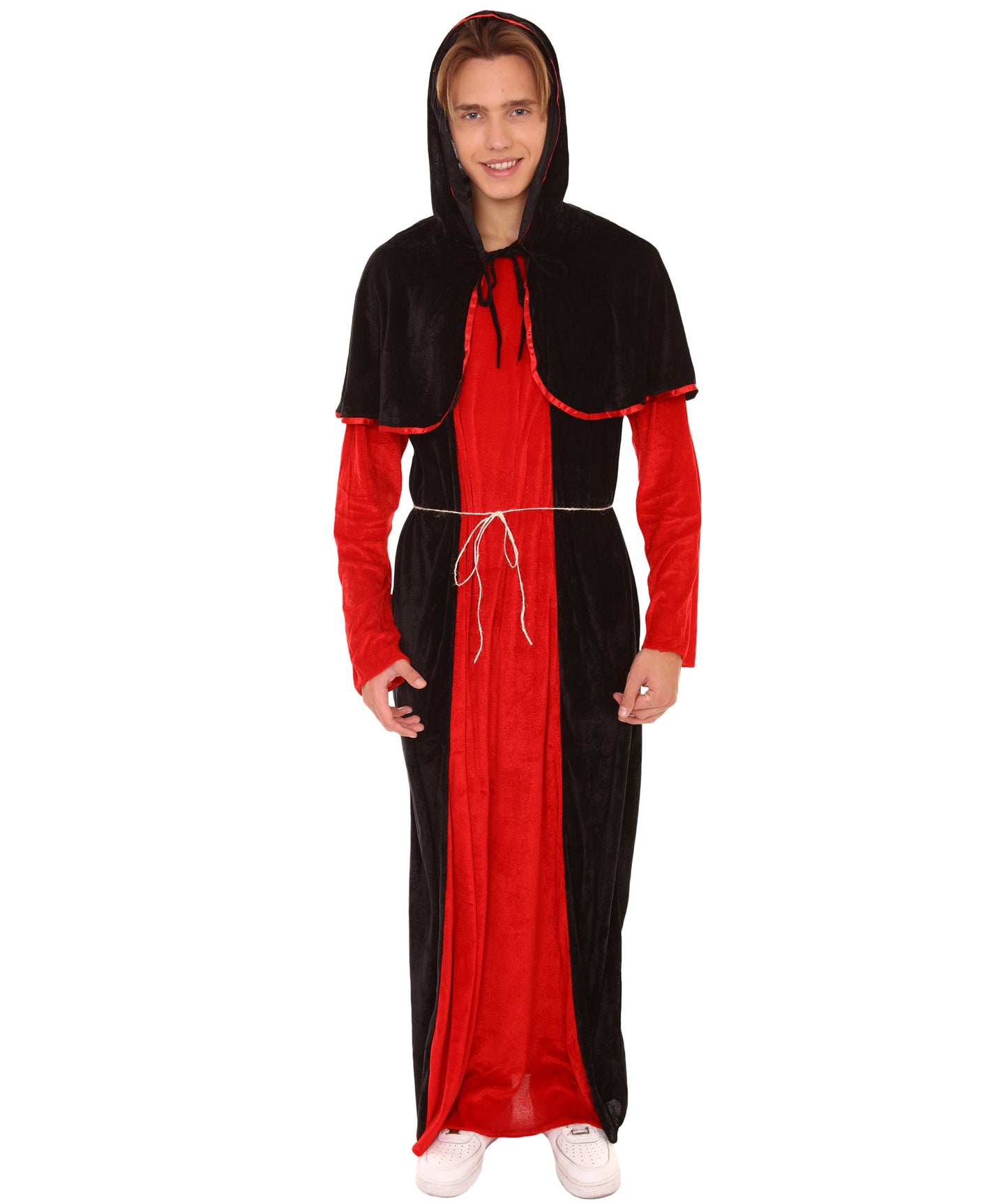 Men's Scary Costume | Devil Red and Black Robe Halloween Costume