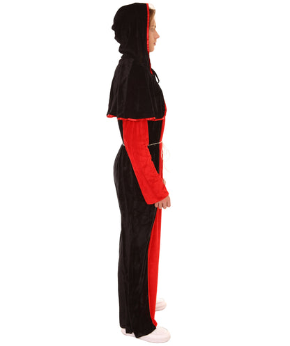 Men's Scary Costume | Devil Red and Black Robe Halloween Costume