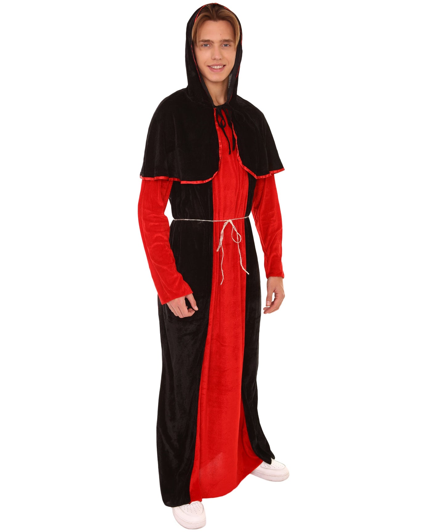 Men's Scary Costume | Devil Red and Black Robe Halloween Costume