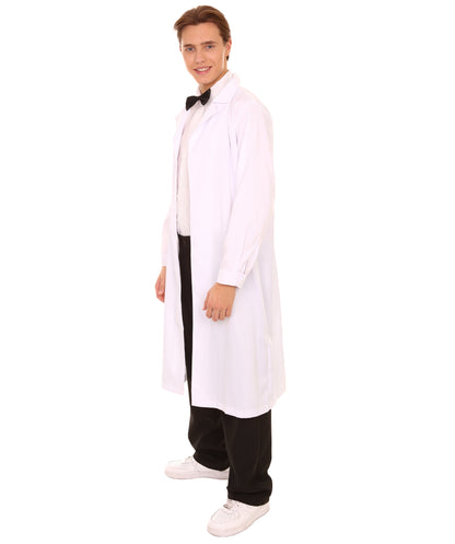 Men's Crazy Scientist Doctor Robe Coat Costume | White Fancy Costume