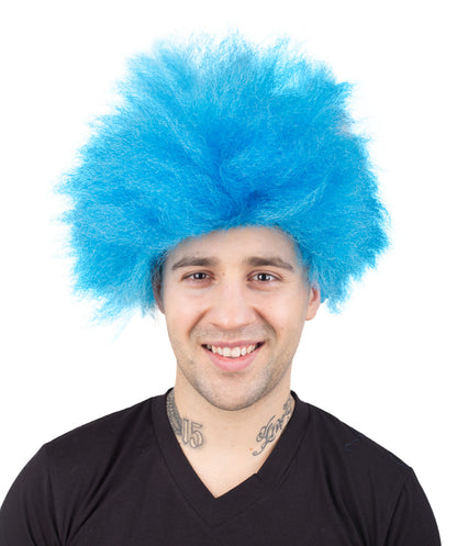 Dr Seuss Thing 1 & 2 | Men's Blue Color Straight Short Thing Wig