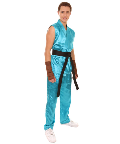 Tiffany Blue Men's Karate Fancy Costume