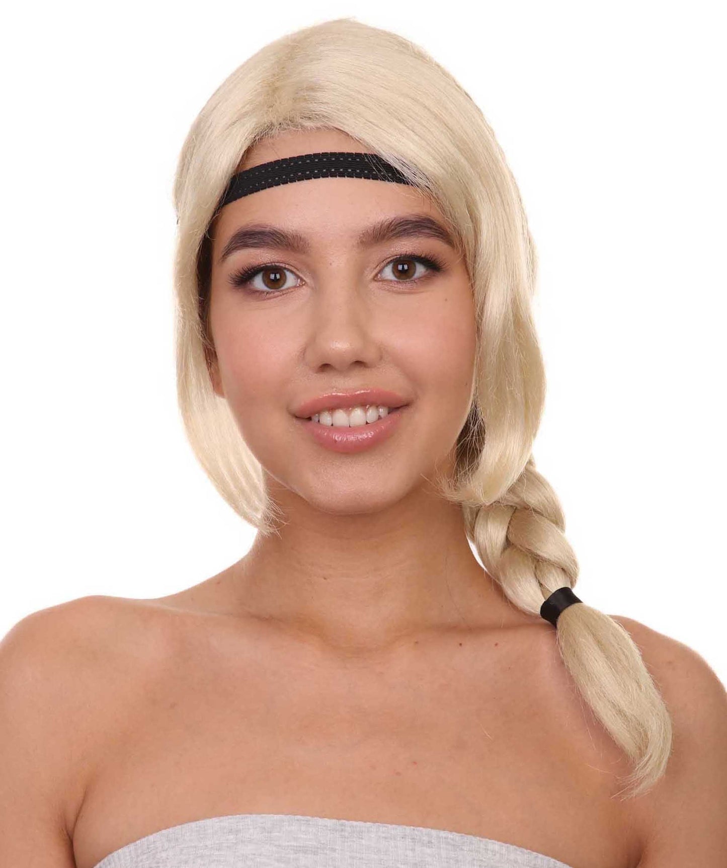 Women's Style ponytail with Black hairband wig | Blonde Wigs | Premium Breathable Capless Cap