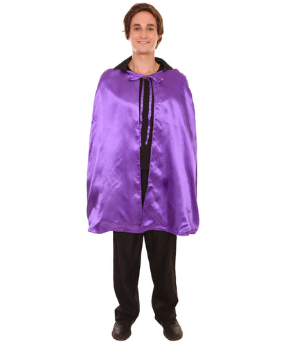 Purple/Black Reversible Vampire Cape Costume