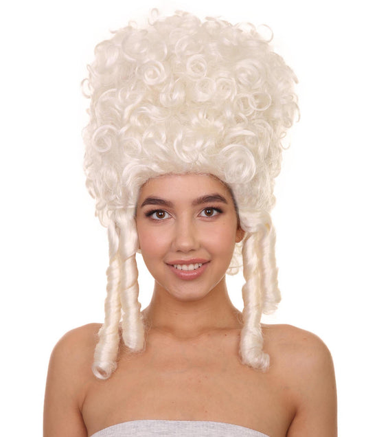 Womens Colonial Lady White Historical Wigs