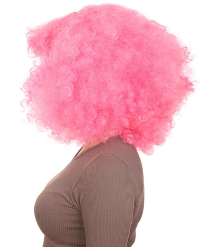 Pink japanese actress afro wig