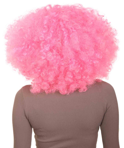 Pink japanese actress afro wig