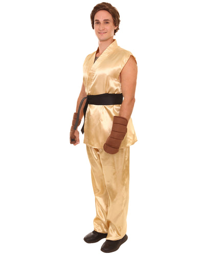 Golden Brown Men's Karate Fancy Costume