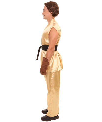 Golden Brown Men's Karate Fancy Costume