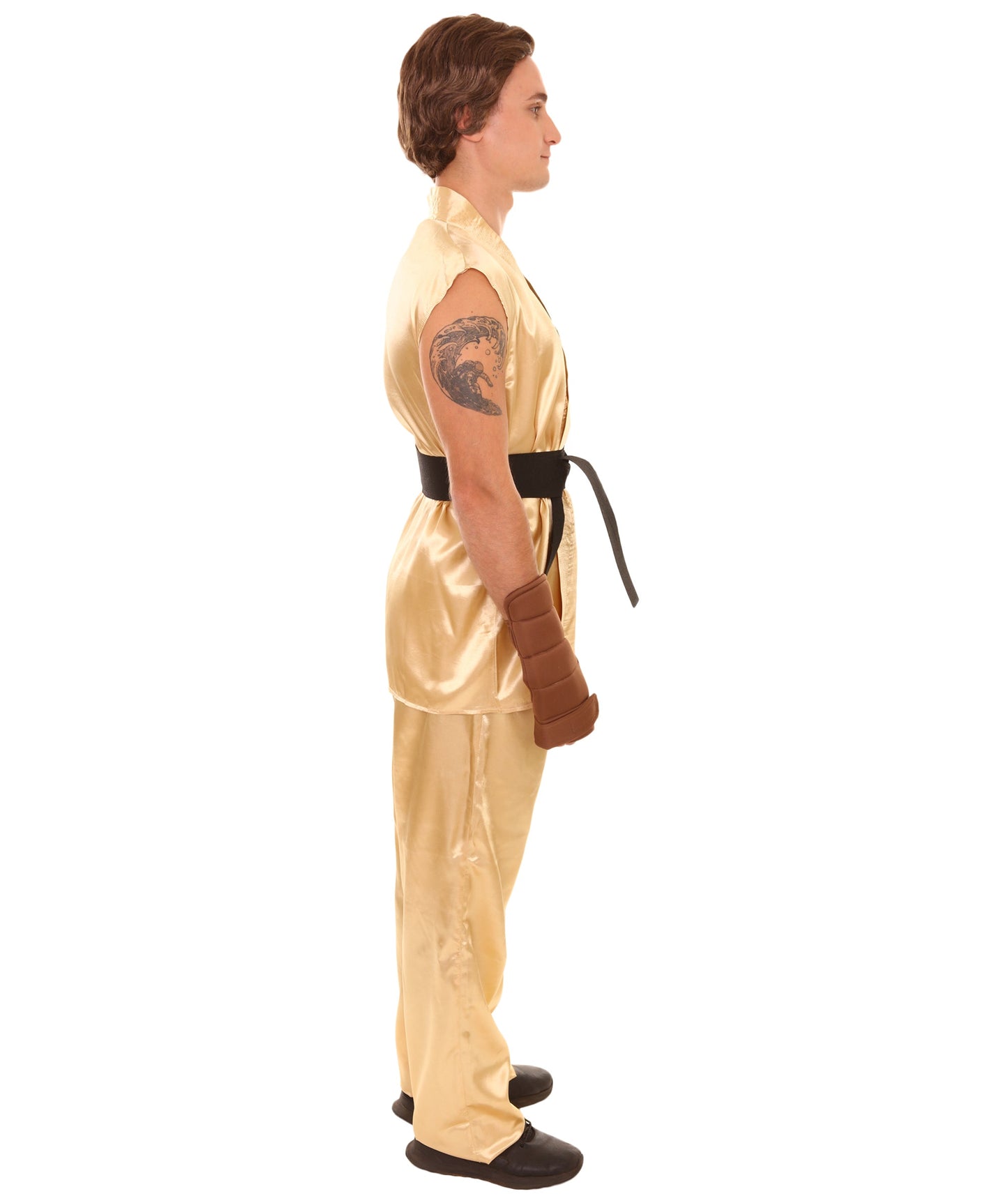 Golden Brown Men's Karate Fancy Costume