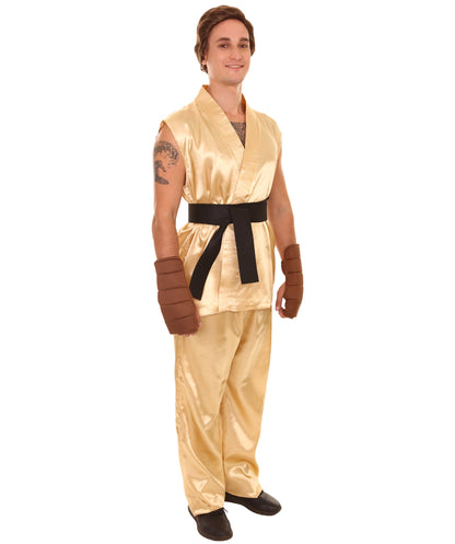 Golden Brown Men's Karate Fancy Costume