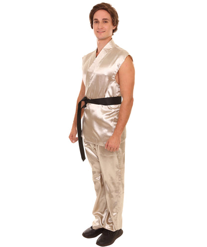 Light Gold Brown Men's Karate Fancy Costume