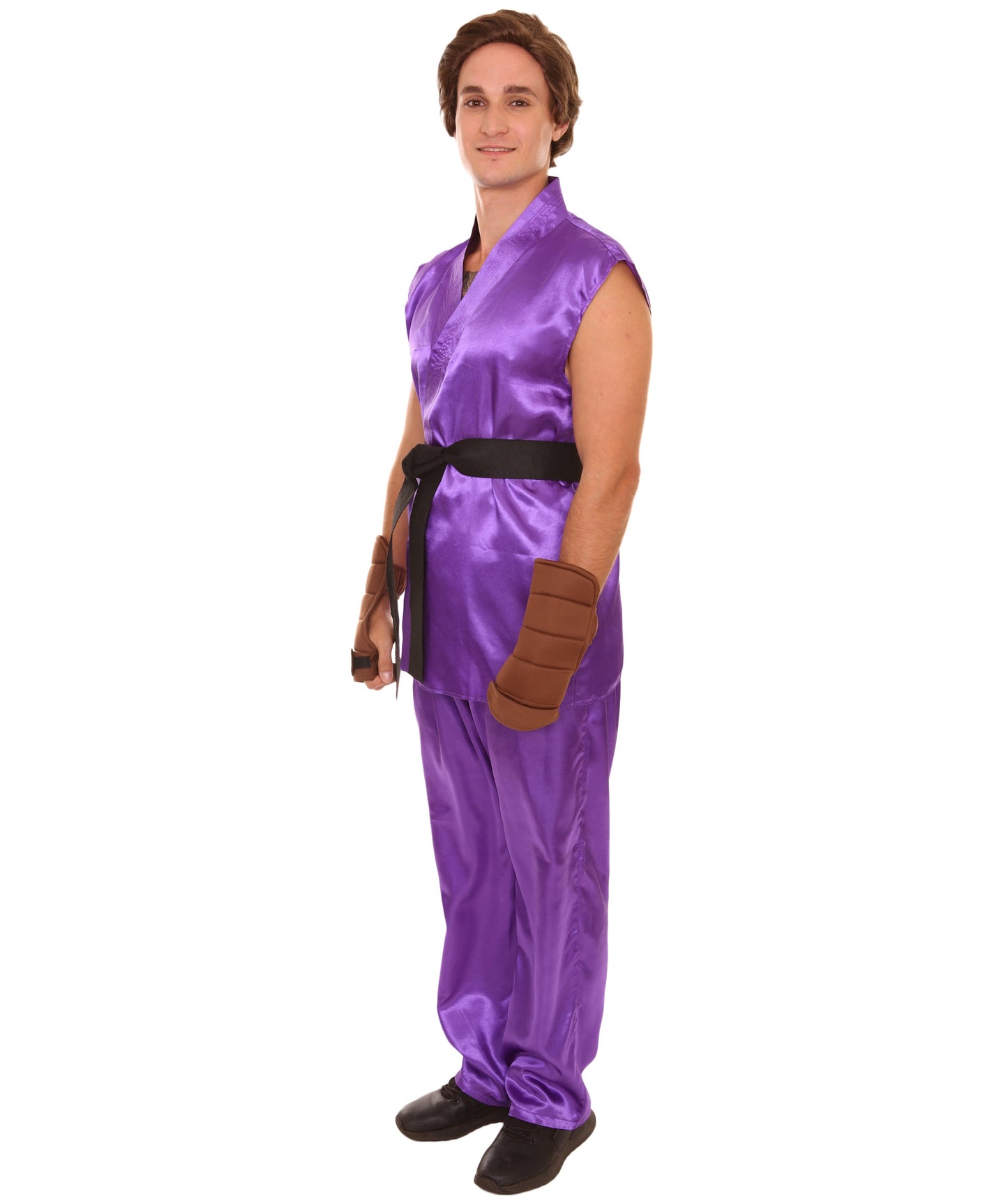 Dark Purple Men's Karate Fancy Costume