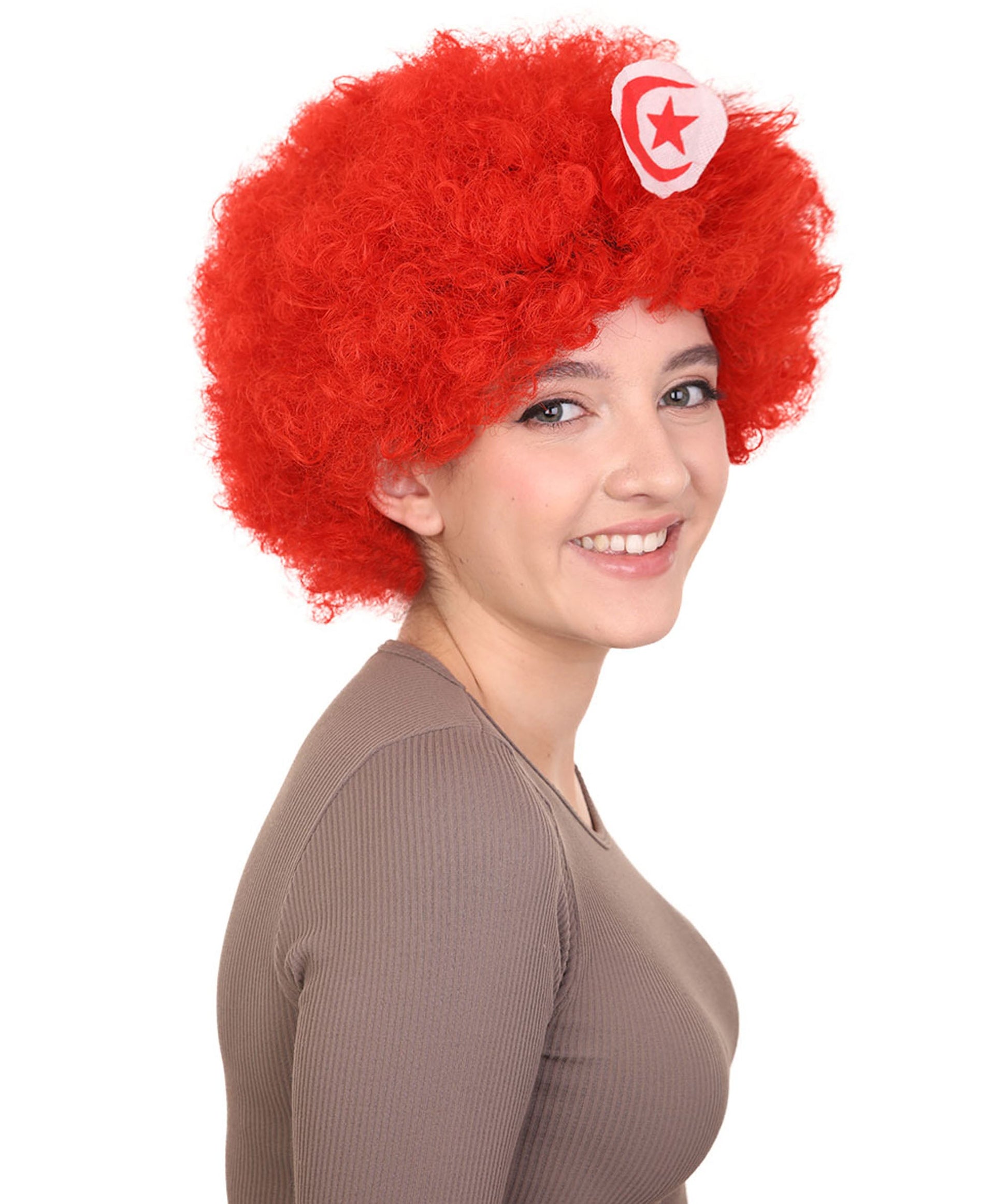 best tunisia flag afro wig