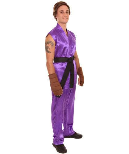 Dark Purple Men's Karate Fancy Costume