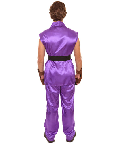 Dark Purple Men's Karate Fancy Costume