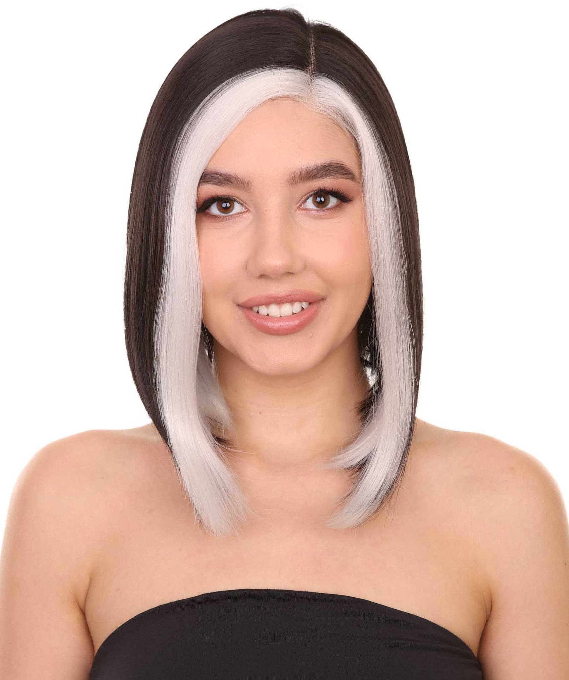 Black and White E-Girl Gamer Wig