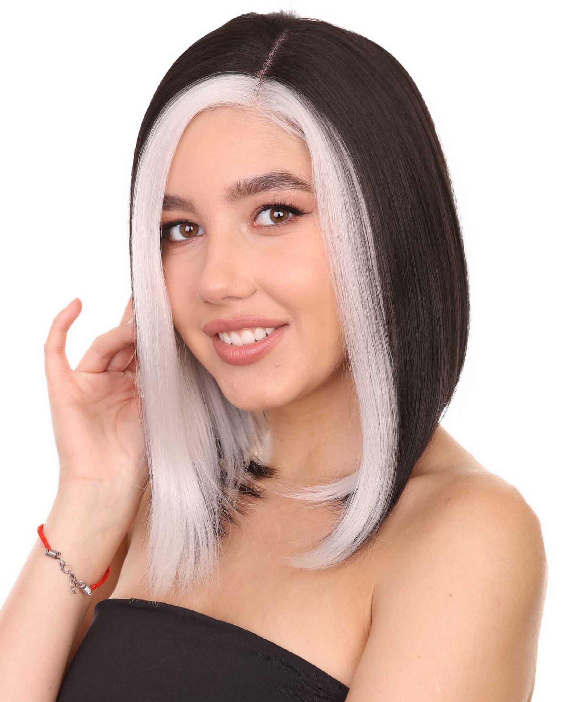 Black and White E-Girl Gamer Wig