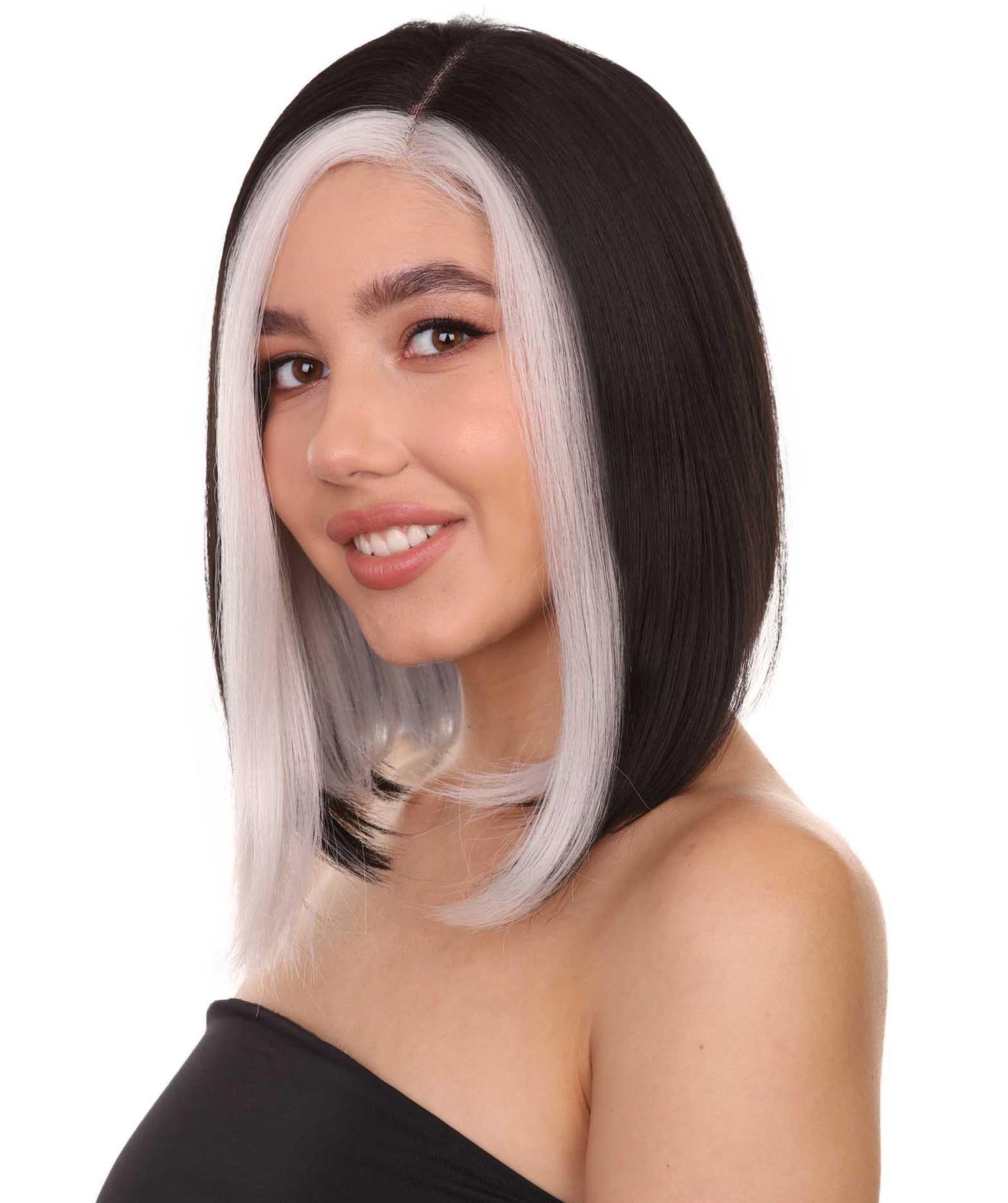 Black and White E-Girl Gamer Wig