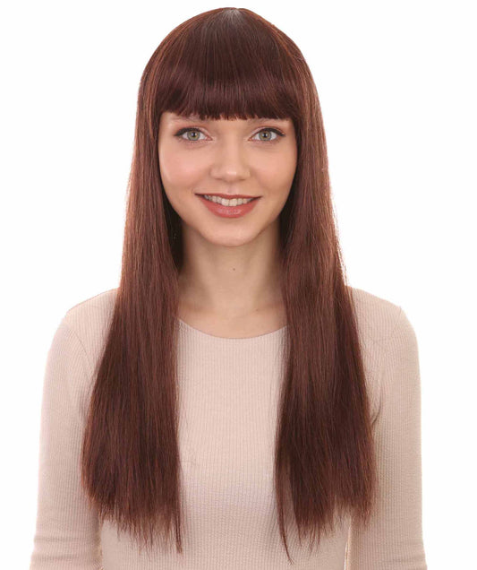 Long Brown Bob Wig
