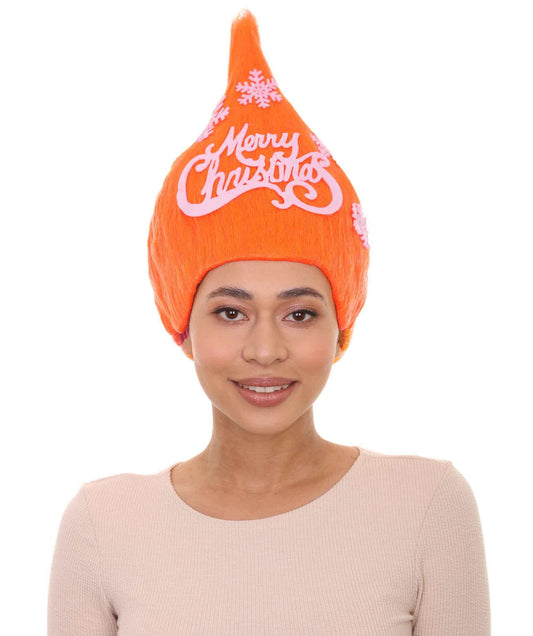 Orange Christmas Tree Unisex Wig