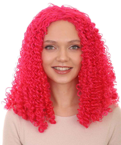 Pink  Animation Curly Wig