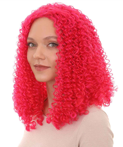 Pink  Animation Curly Wig