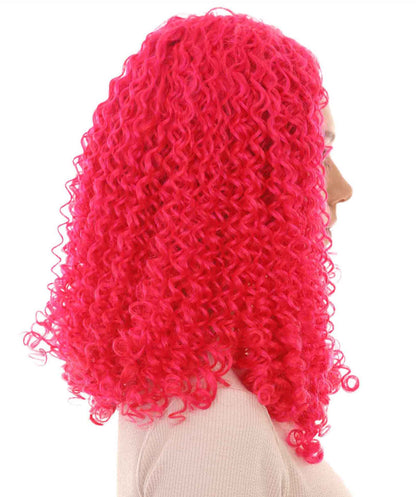 Pink  Animation Curly Wig