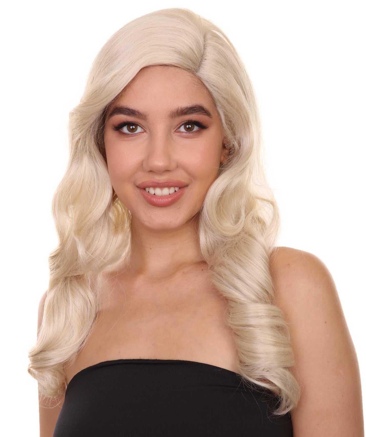 Frida Women's Long Length Lace Front Wavy With Bangs -  Fashion Wigs | Nunique