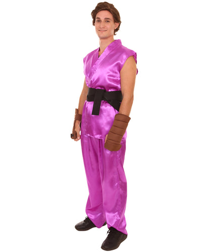 Purple Men's Karate Fancy Costume