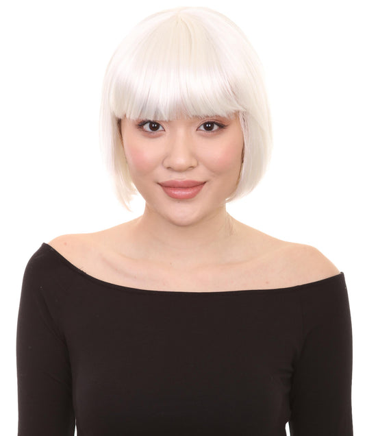 White Short Fancy Bob Wig