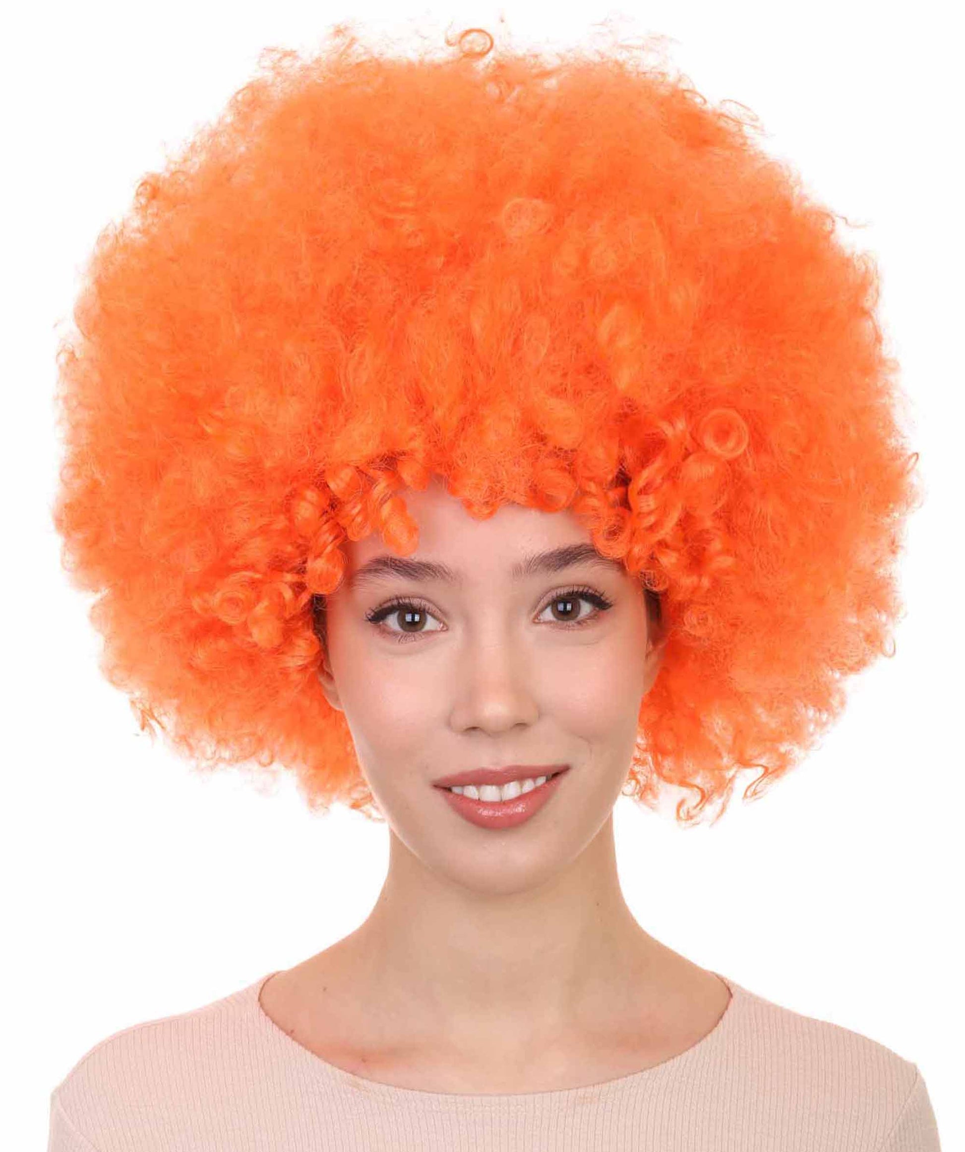 Orange Super Size Jumbo Party Halloween Wig