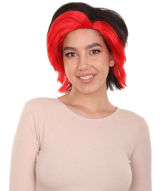Unisex Robot Red and Black Wig