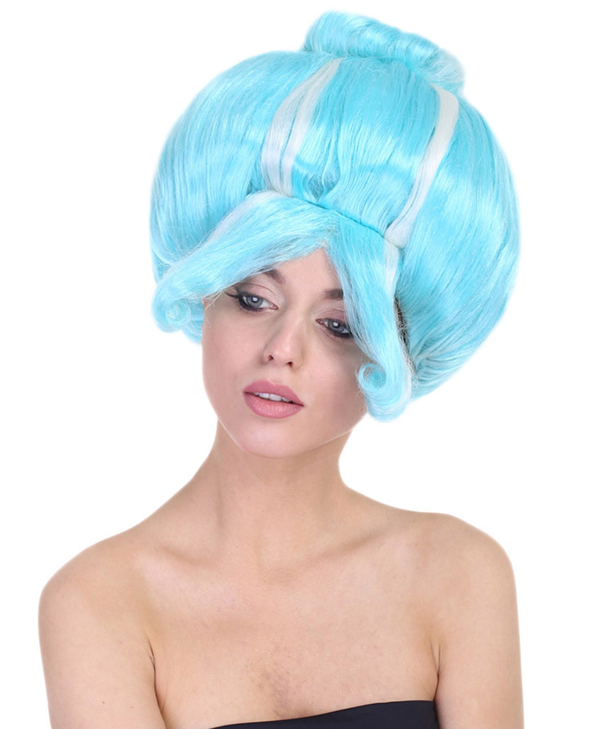 Light Blue Troll Grandma Wig