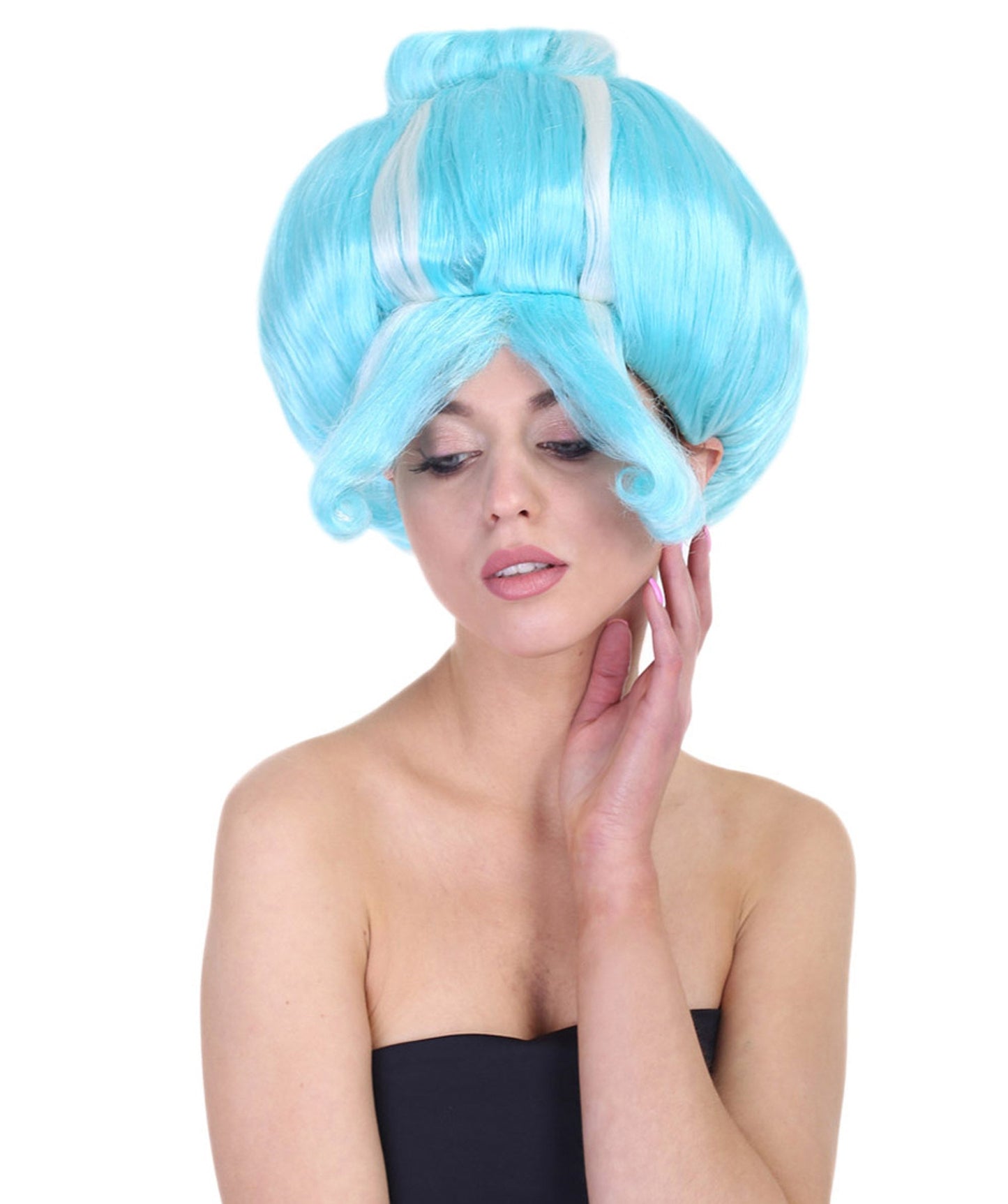 Light Blue Troll Grandma Wig