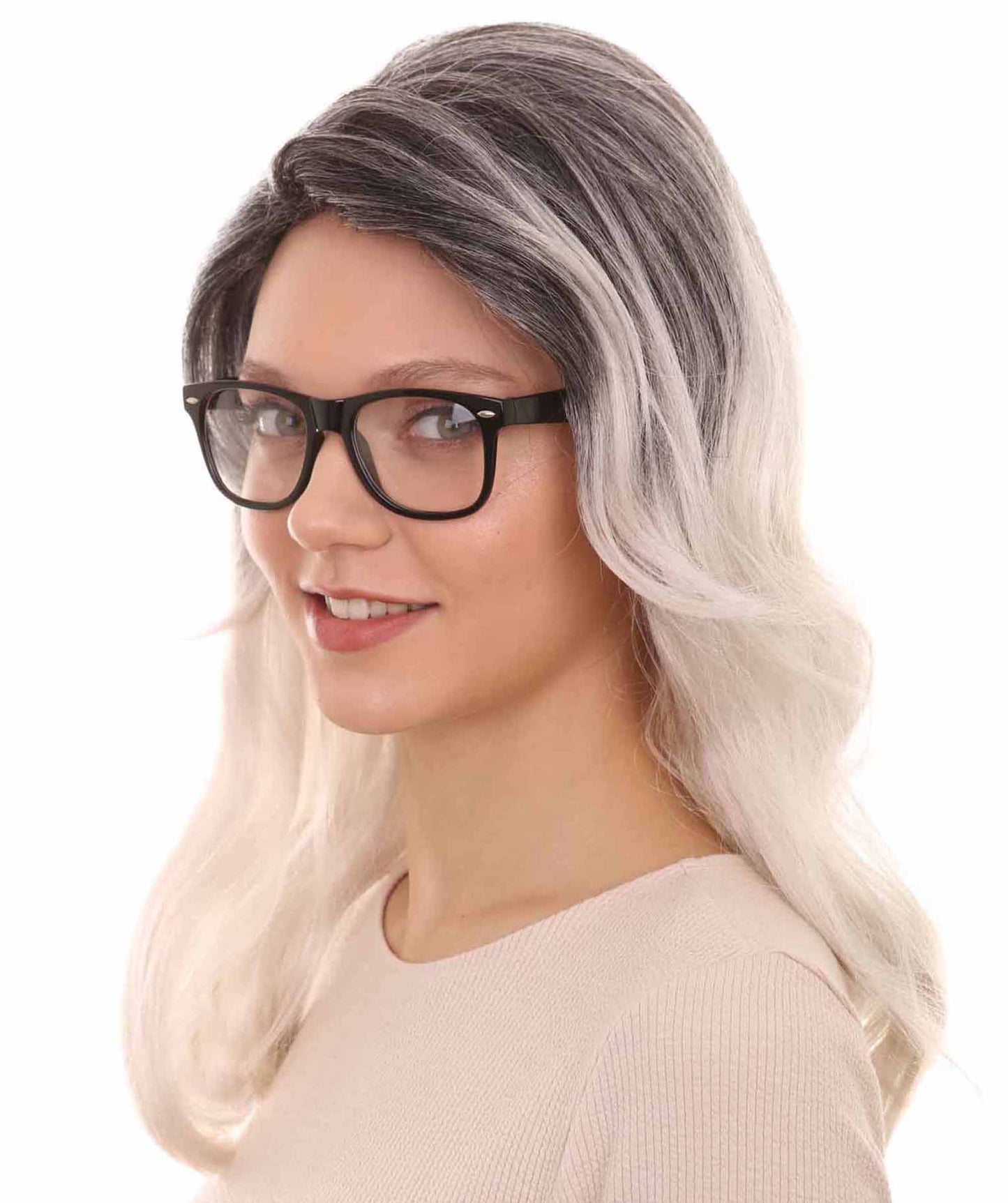 Black & Grey TV/Movie Wig