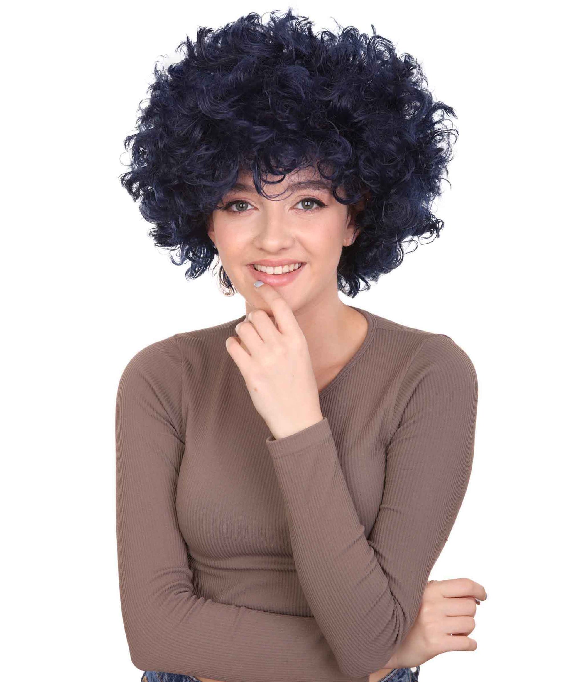 Dark Blue Unisex Afro Wig