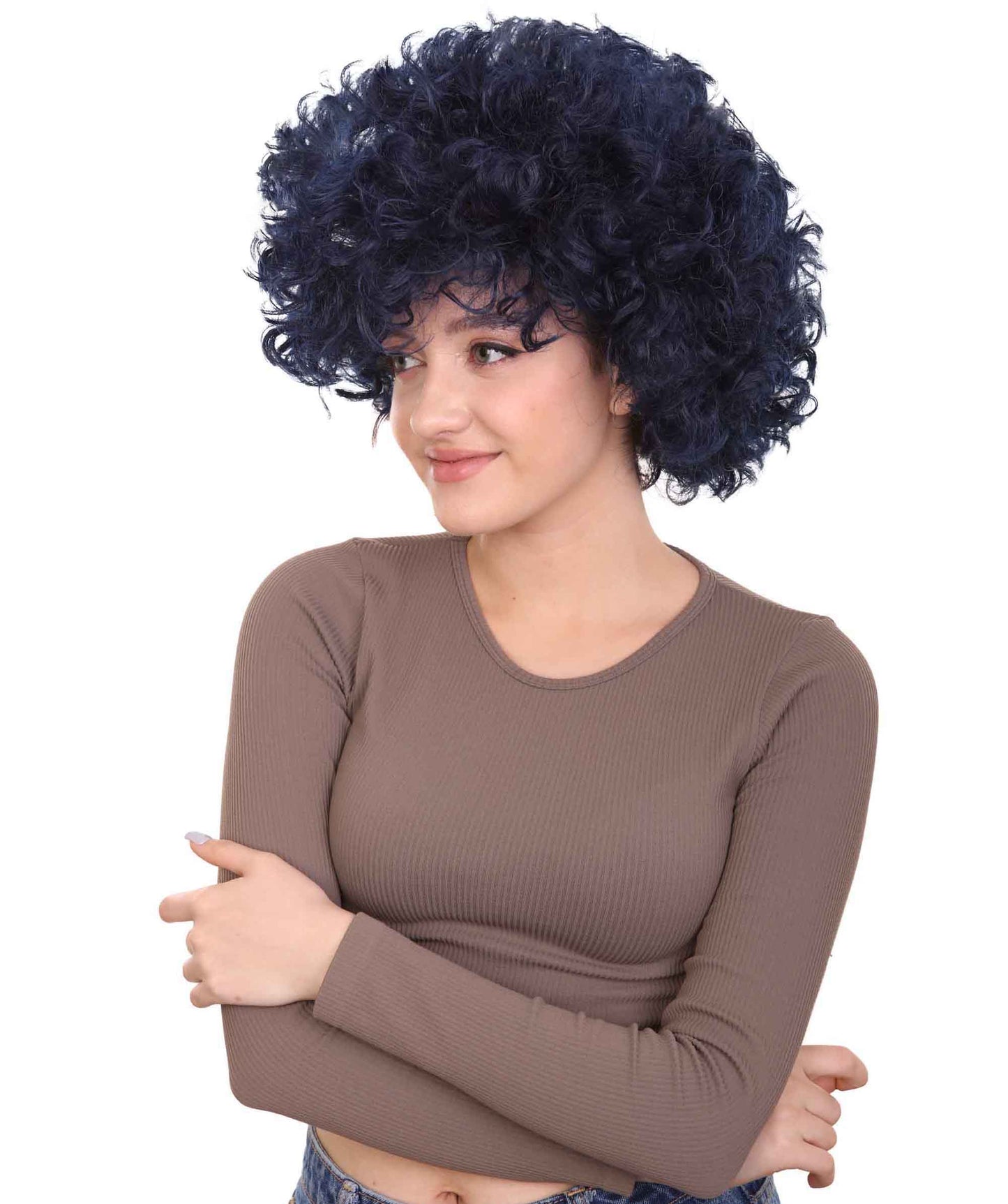 Dark Blue Unisex Afro Wig