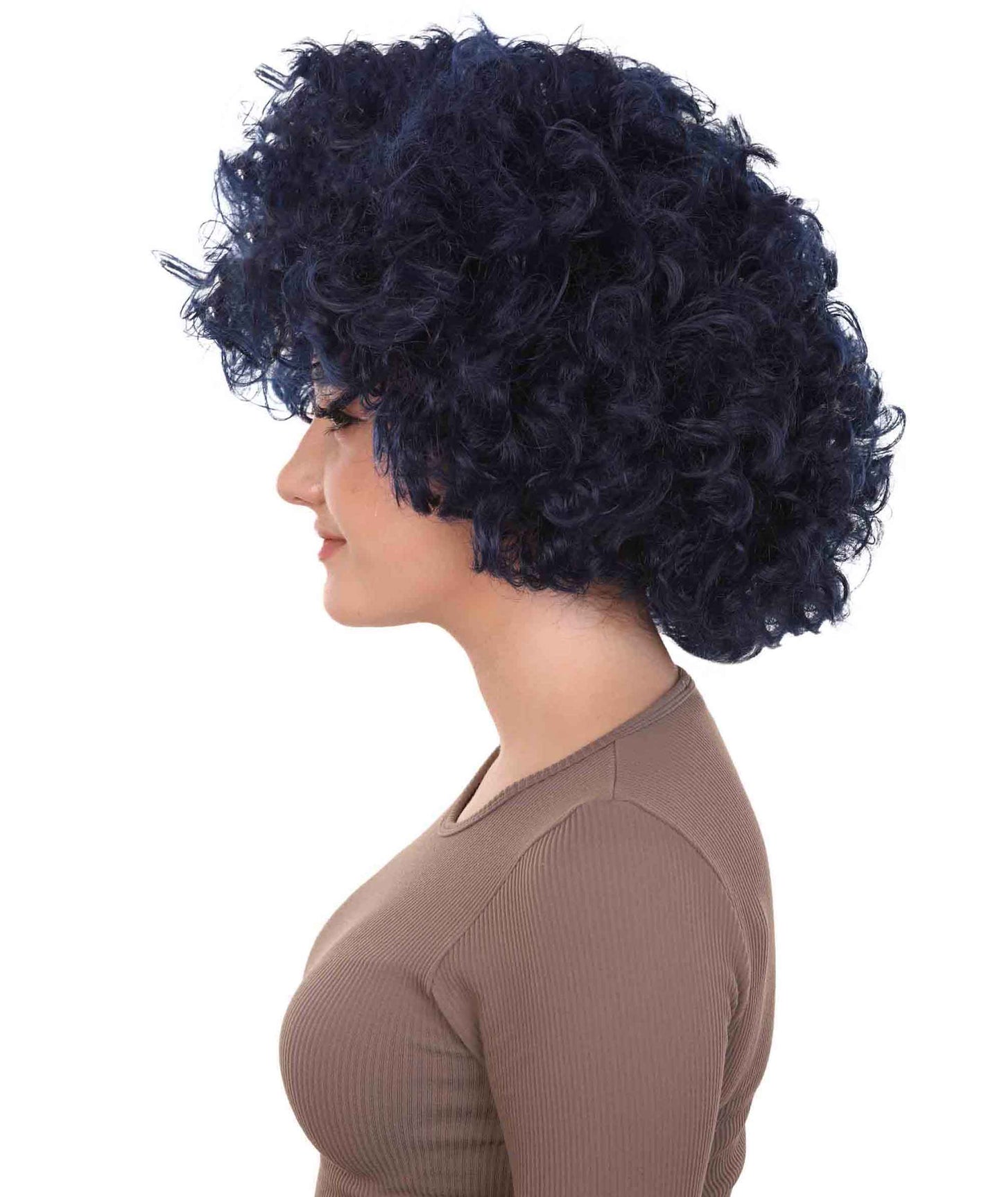 Dark Blue Unisex Afro Wig