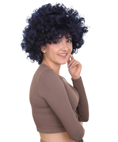 Dark Blue Unisex Afro Wig